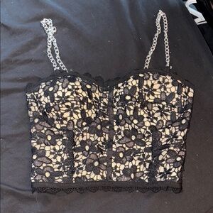 Elegant Black Lace Women's Top